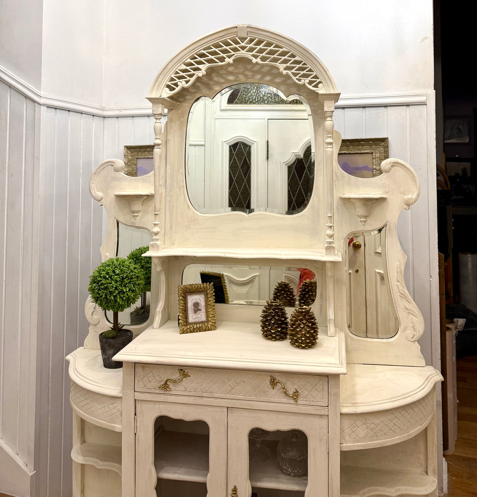 Vintage French Provincial Style Buffet and Hutch