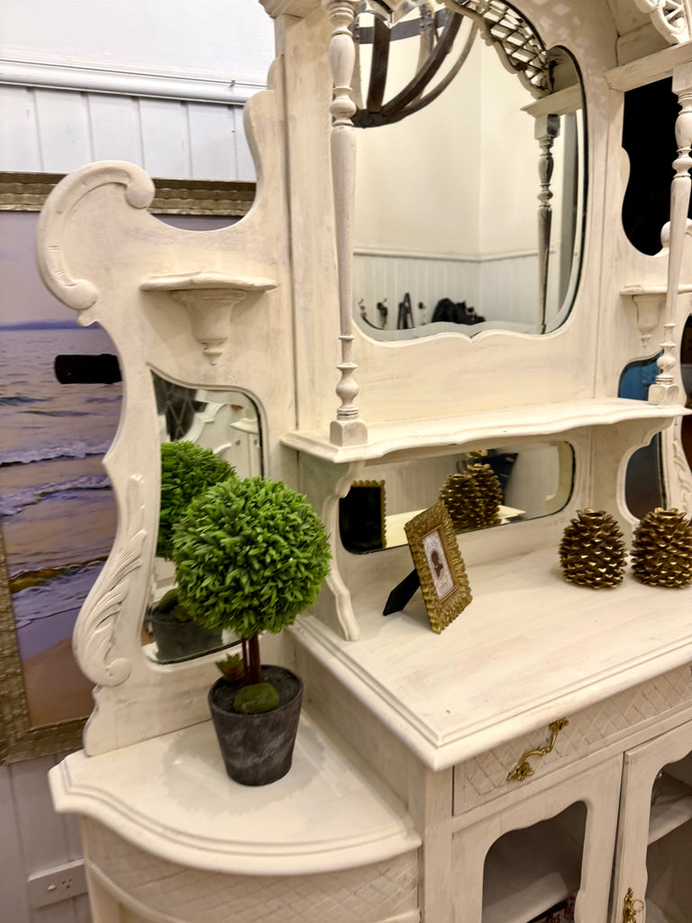 Vintage French Provincial Style Buffet and Hutch