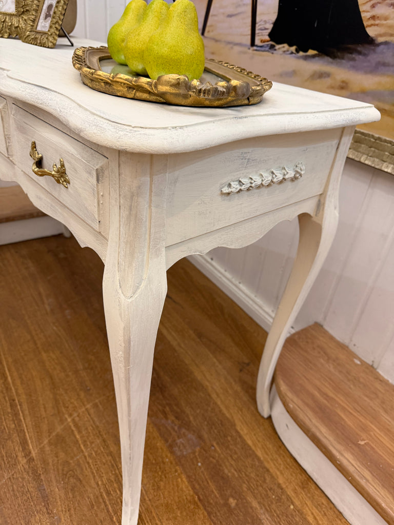 Vintage Queen Anne French Provincial Style Console Table
