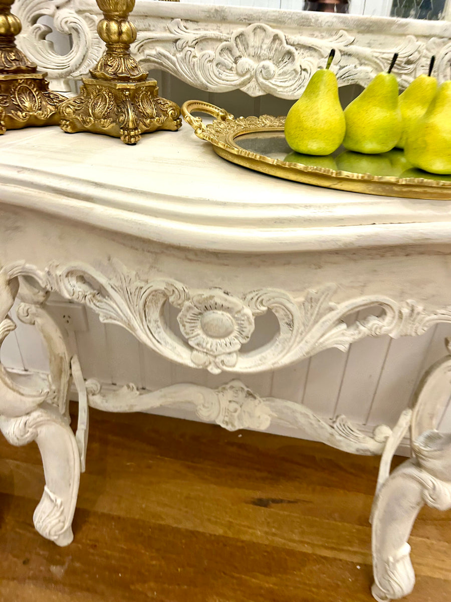 Console Table and Mirror