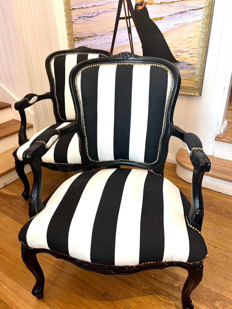 2 x Large French Style Armchairs