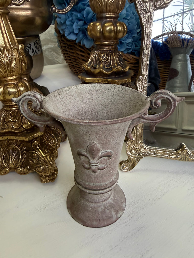 Small Metal Rustic Vase