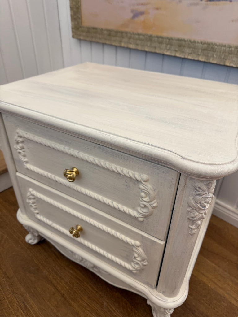Single French Provincial Style Bedside Table