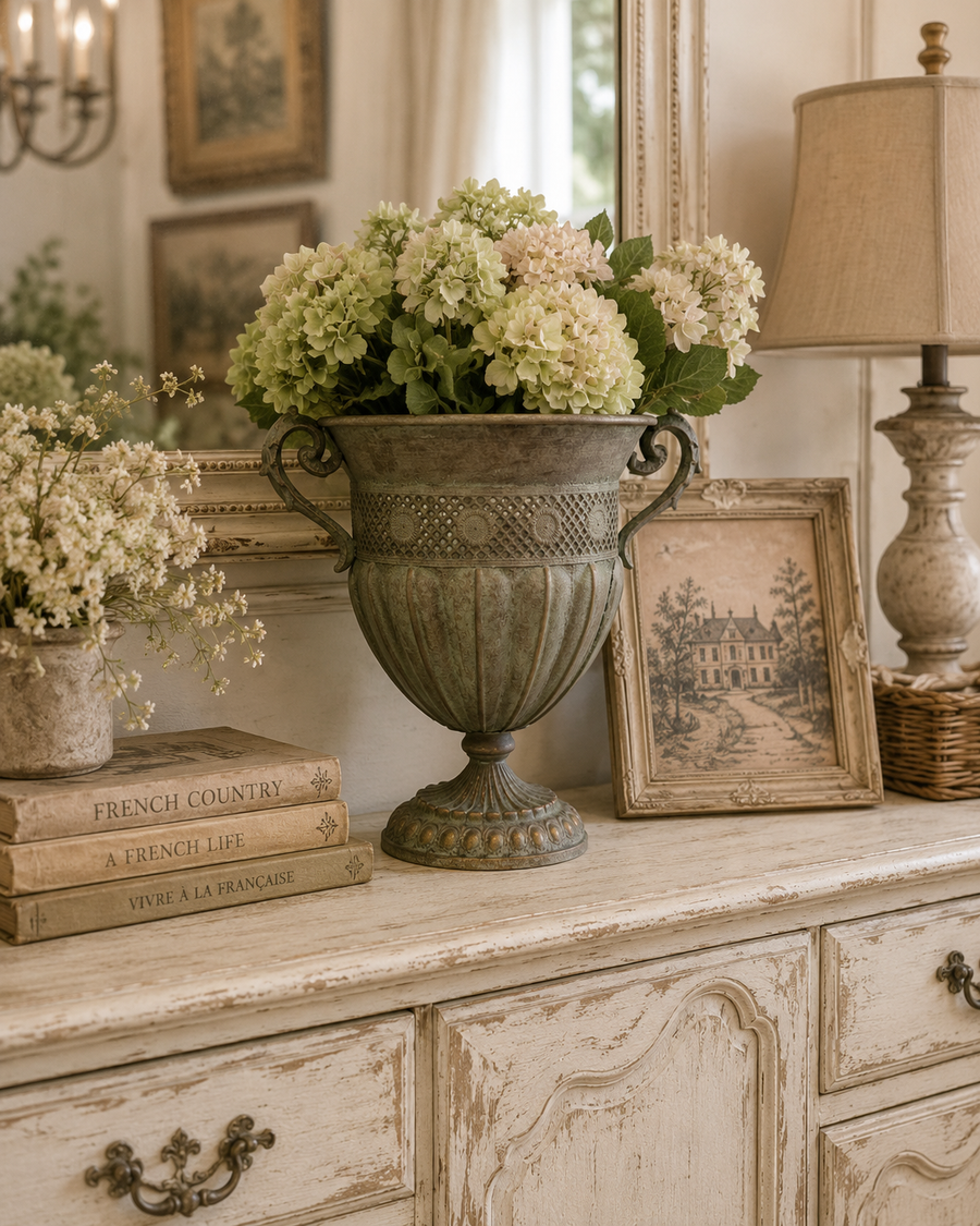 Antique Look Metal Urn