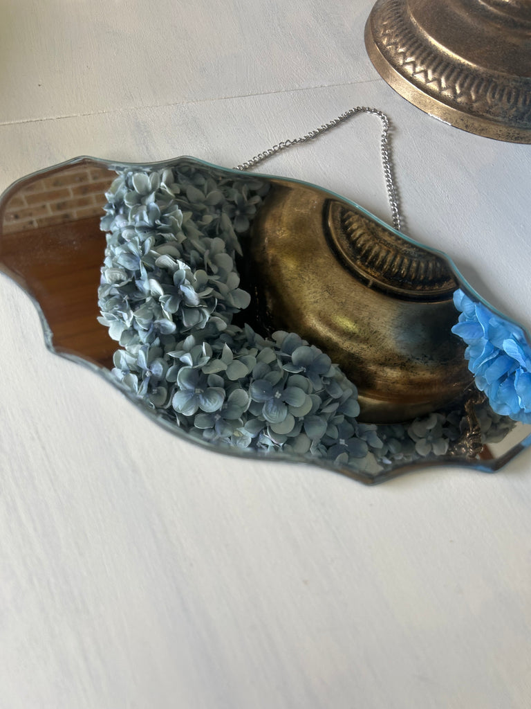 Small vintage look hanging mirror
