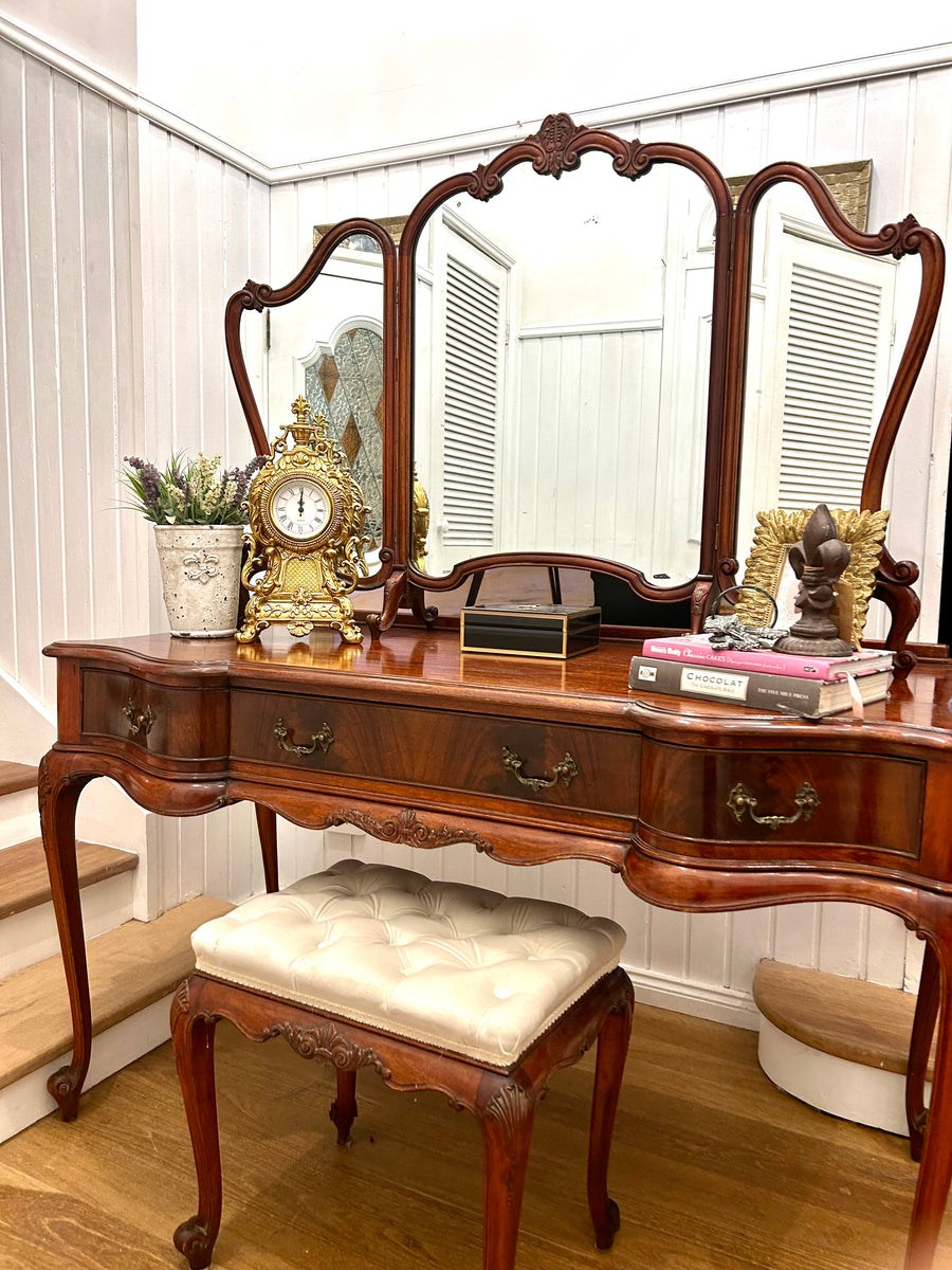 Antique Dressing Table and Stool