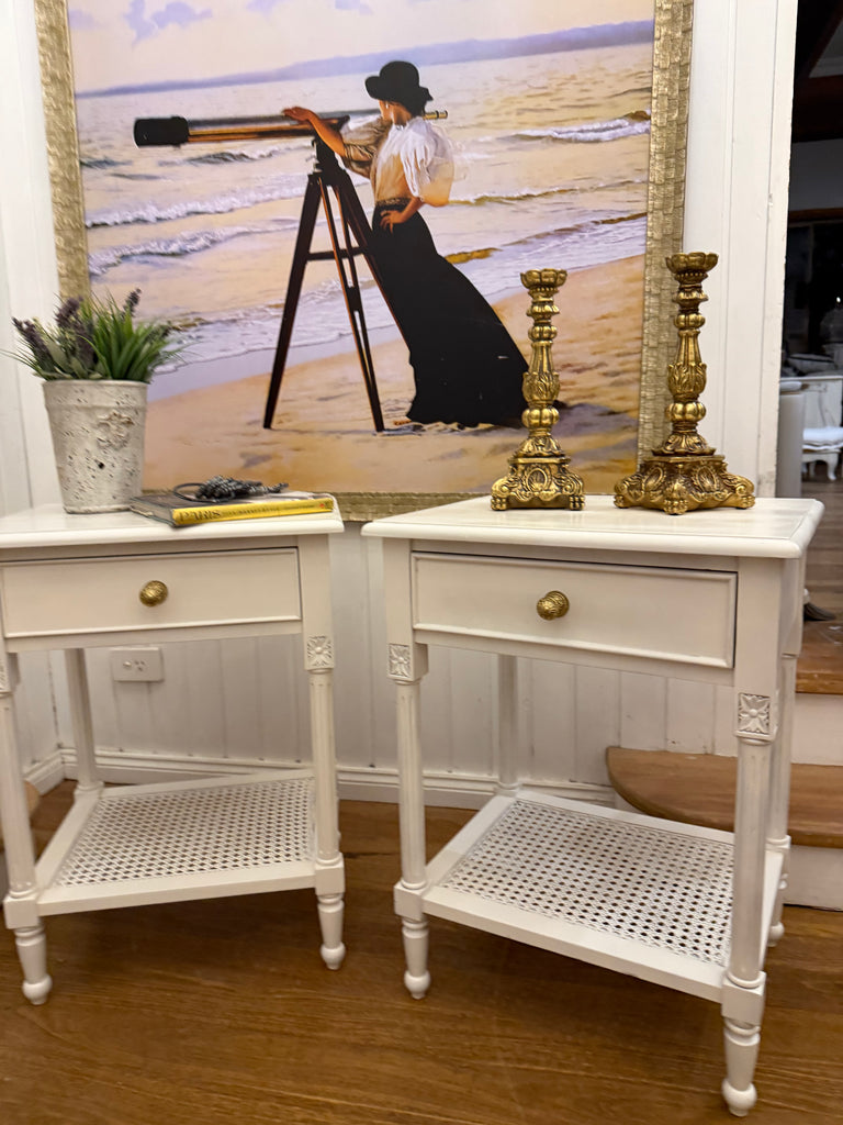 2 x French Provincial Bedside Tables