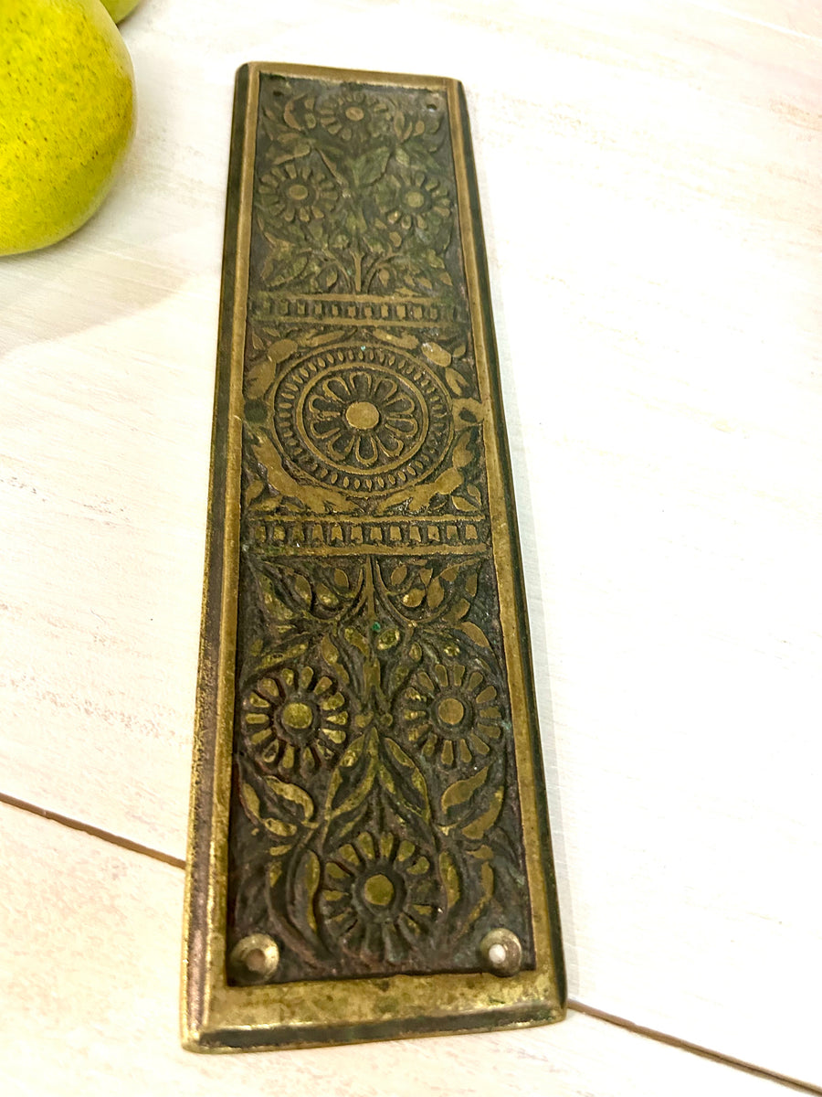 Vintage Brass Door Push Plate