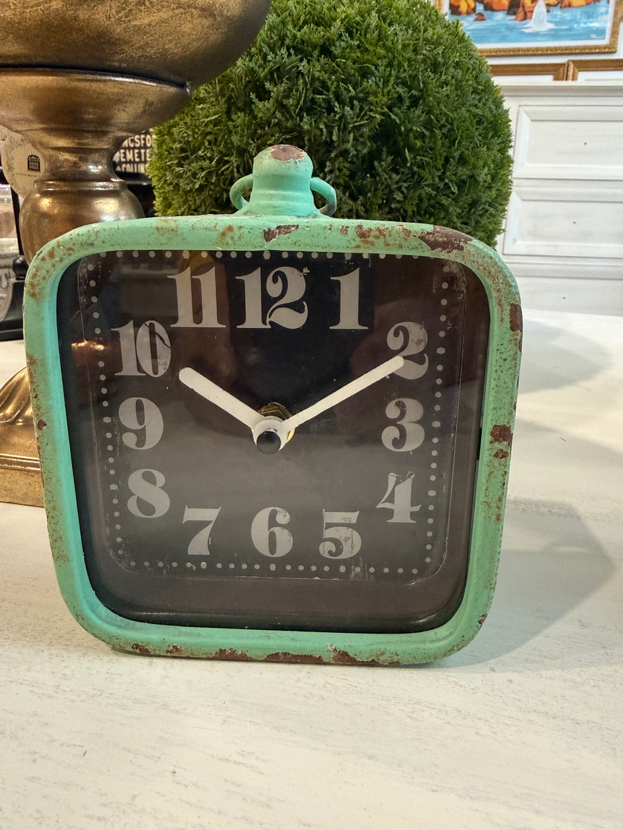 Small Vintage Look Metal Clock
