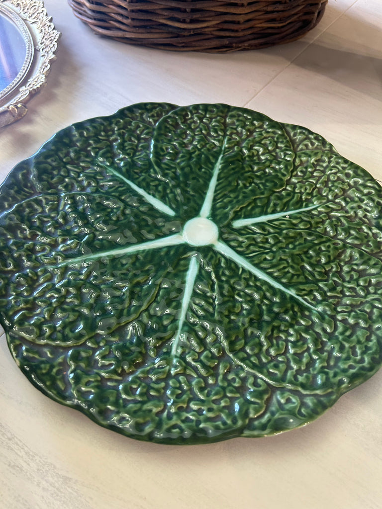 Vintage Green Cabbage Soup Tureen Bowl