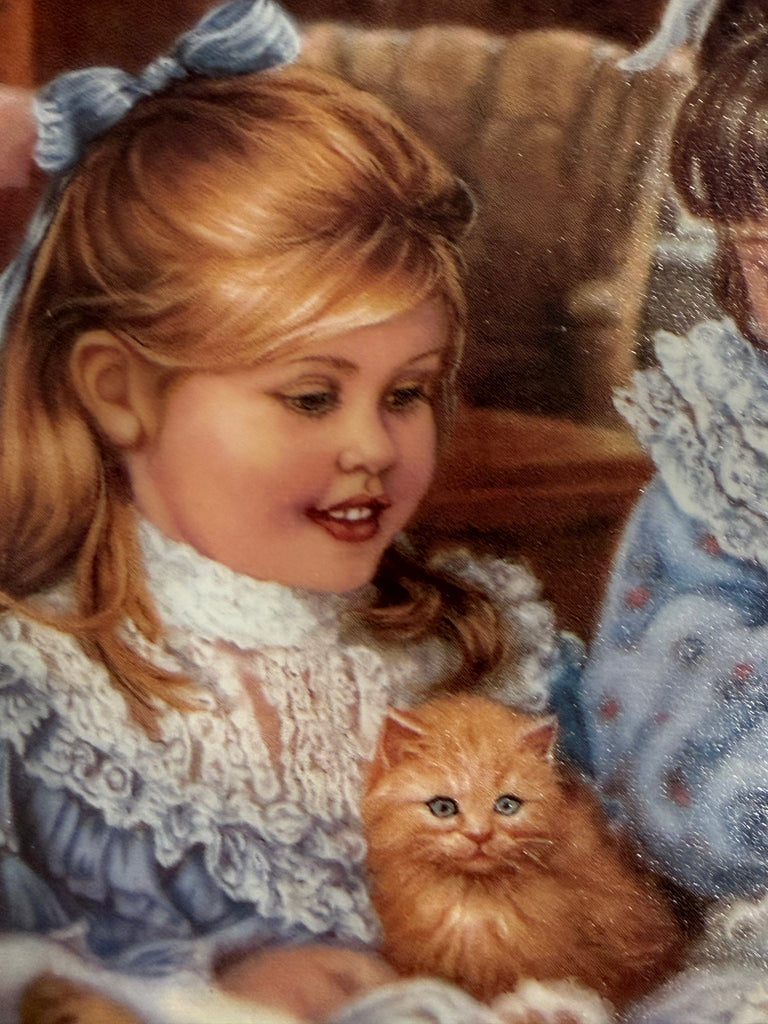 Sandra Kuck “Sisters” & “Little One” Limited Edition Collector Plates – Reco 1993 – COA Included