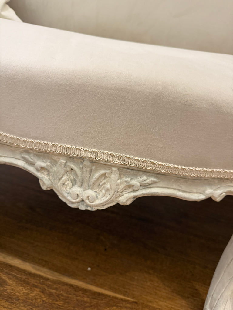 Reupholstered Vintage French Style Sofa Lounge