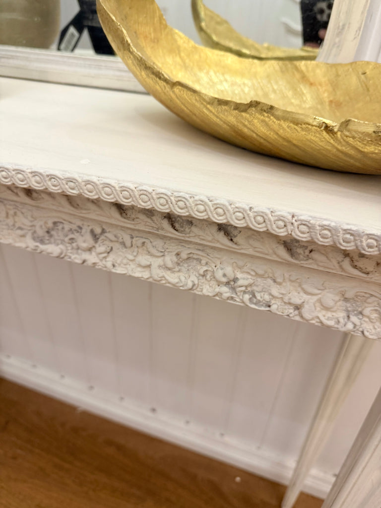 Vintage French Provincial Style Hall Table and Mirror