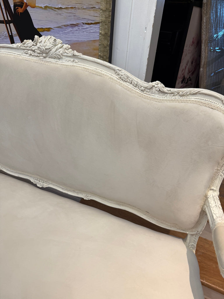 Vintage Reupholstered French Provincial Style 3 Seater Sofa