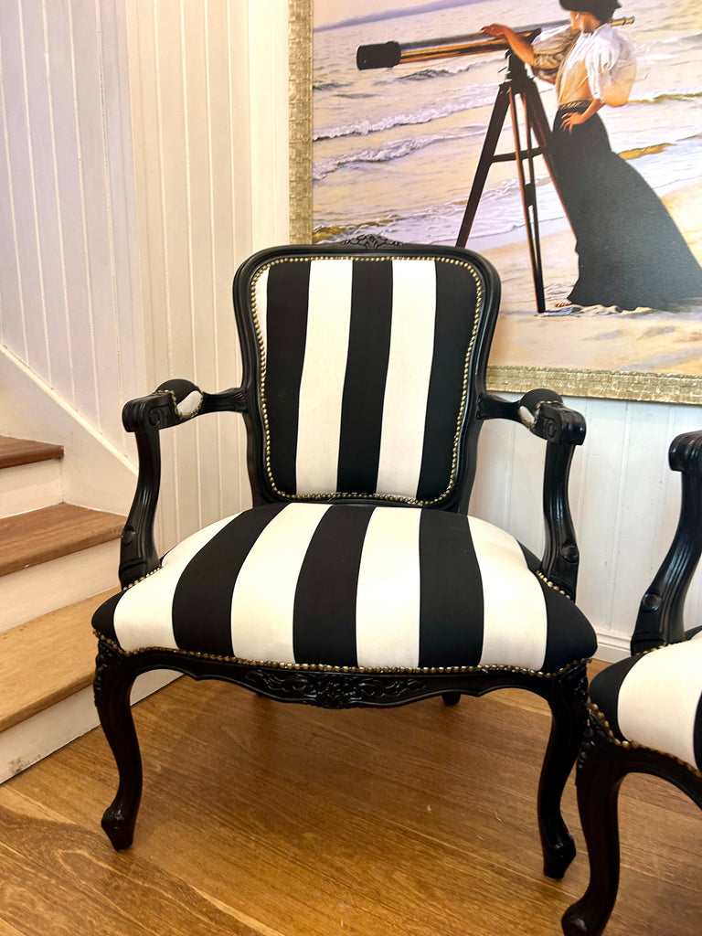 2 x Large French Style Armchairs