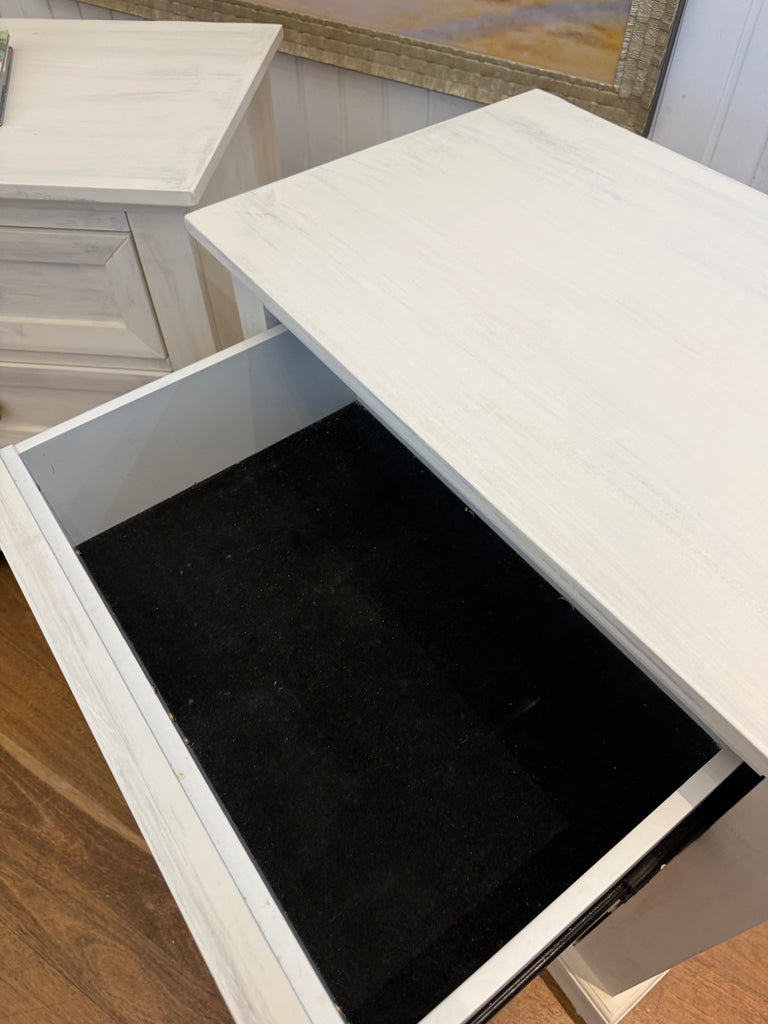 2 x Rustic Provincial Bedside Tables