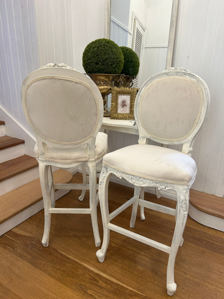 2 x French Provincial Barstools
