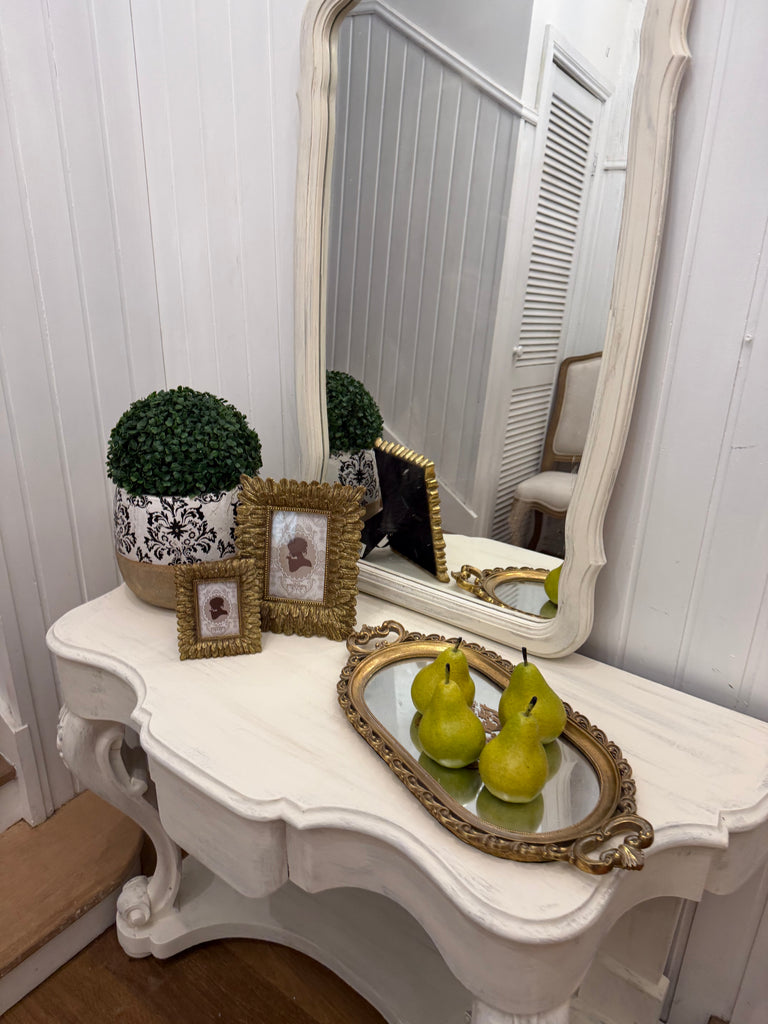 Vintage French Provincial Style Hall Table and Mirror