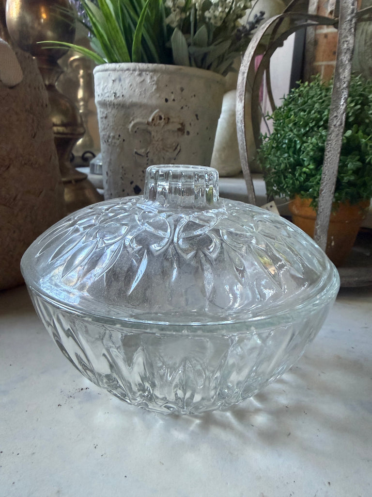Vintage Cut Glass Candy Dish