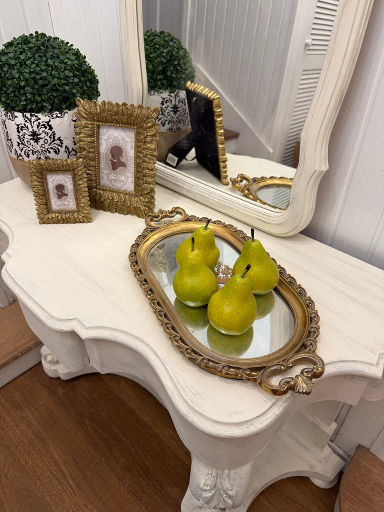 Vintage French Provincial Style Hall Table and Mirror