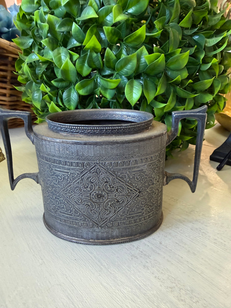 Antique Victorian James Shaw & Fisher Biscuit Barrel c.1872–1894 Missing Lid