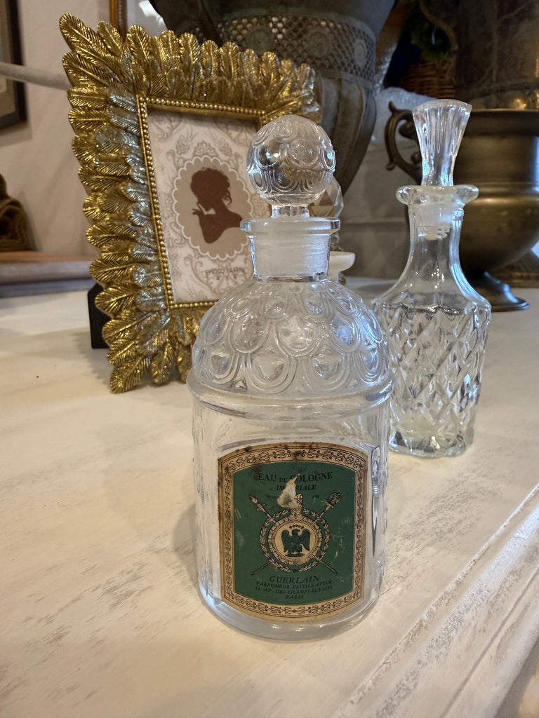 Vintage Guerlain Eau de Cologne Impériale Bee Bottle – Empty Glass Perfume Bottle – Made in France