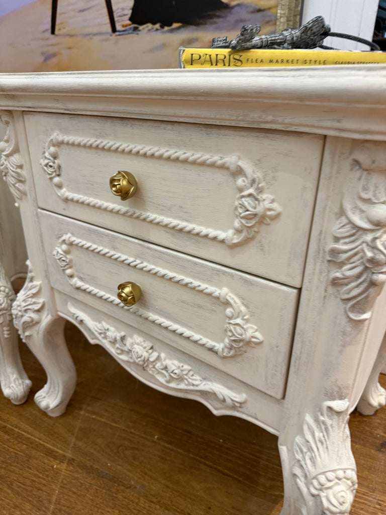 2 x French Provincial Style Bedside Tables