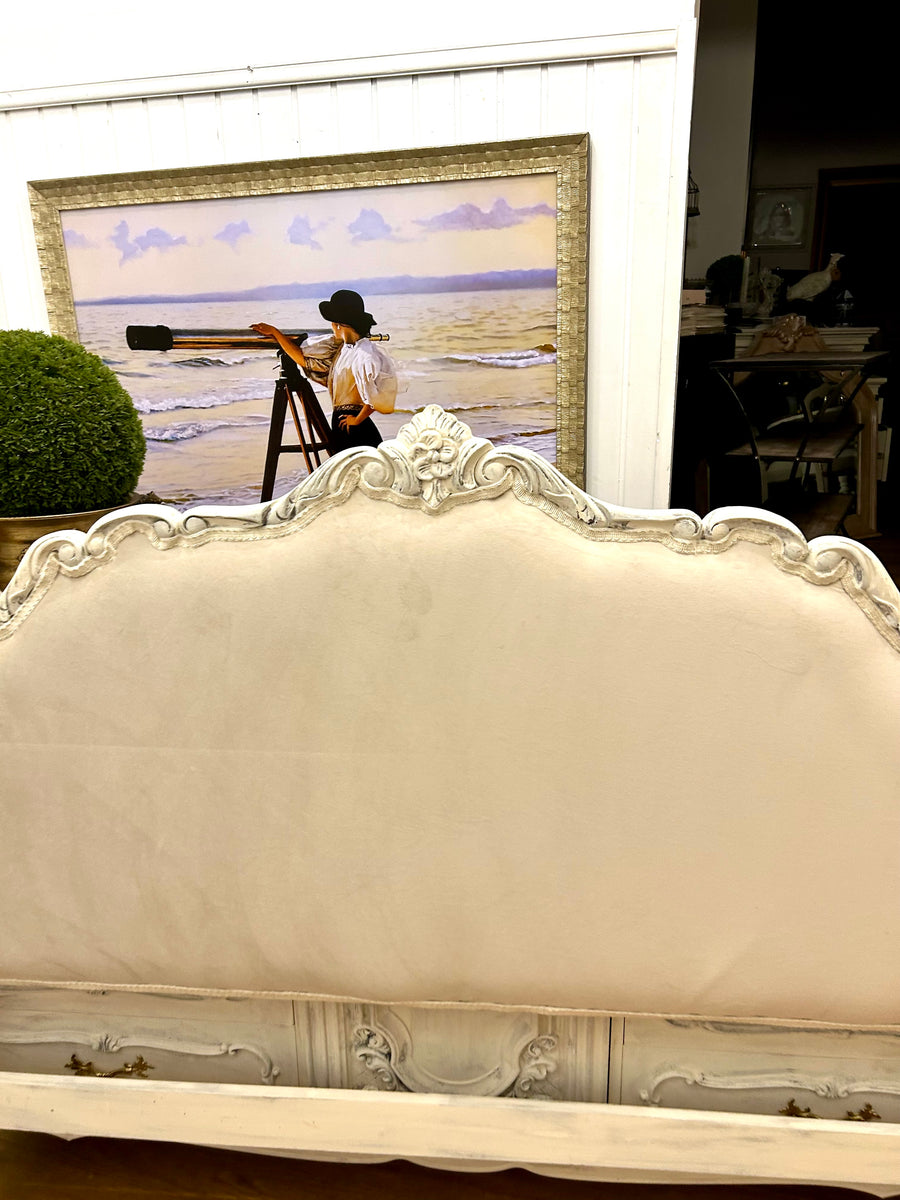 Vintage Reupholstered Queen Bedheads
