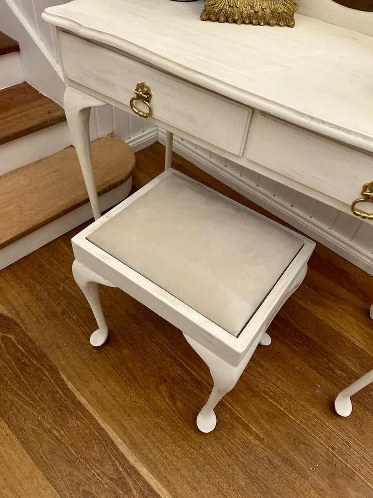 Small Vintage Dressing Table and Stool