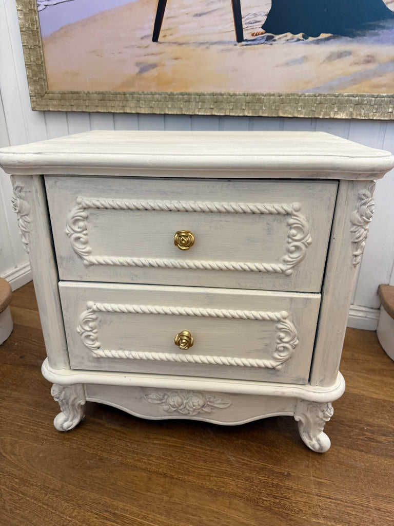 Single French Provincial Style Bedside Table