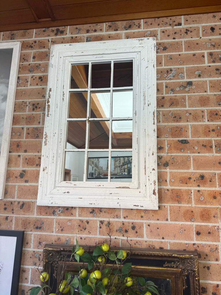 Rustic Provincial Window Mirror
