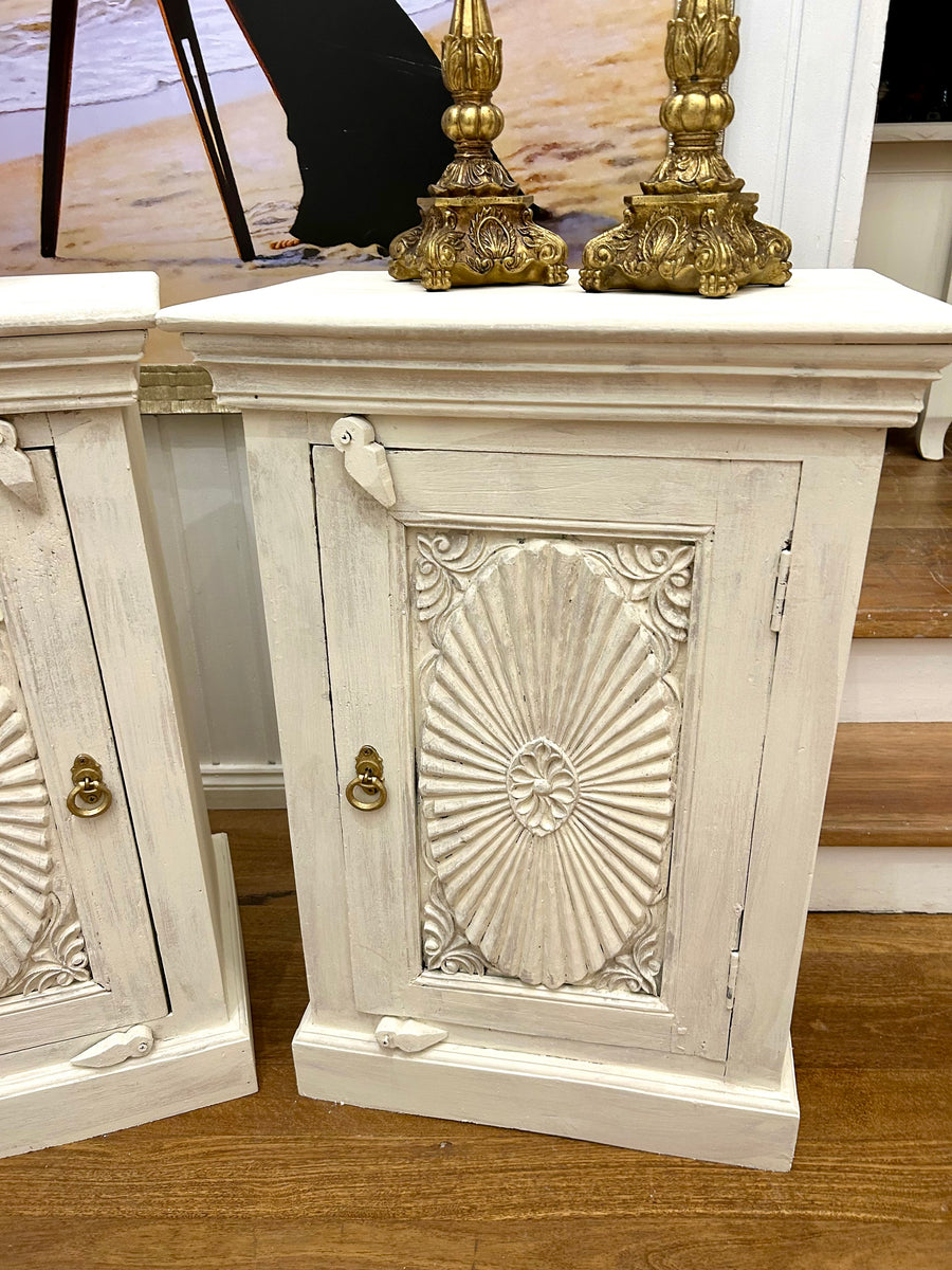 2 x Solid Wood Bedsides