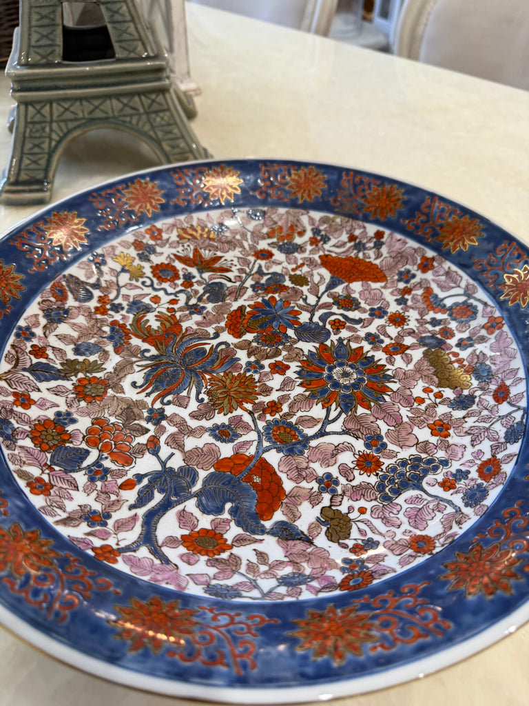 Vintage Hong Kong Imari Style Charger/ Bowl