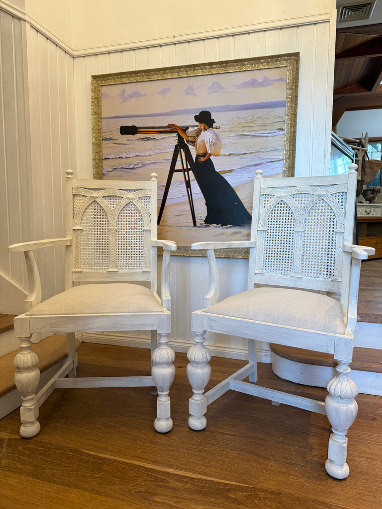 2 x Antique Provincial Style Armchairs