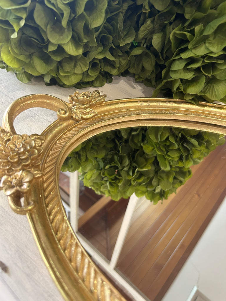 Gold Oval Mirrored Tray