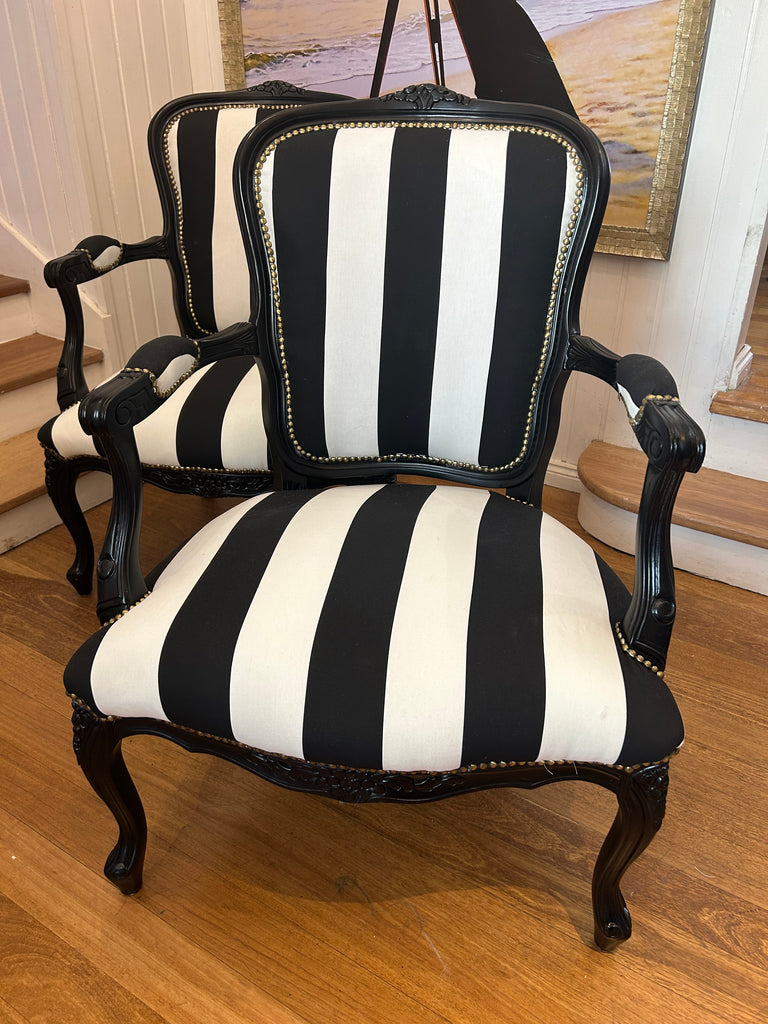 2 x Large French Style Armchairs