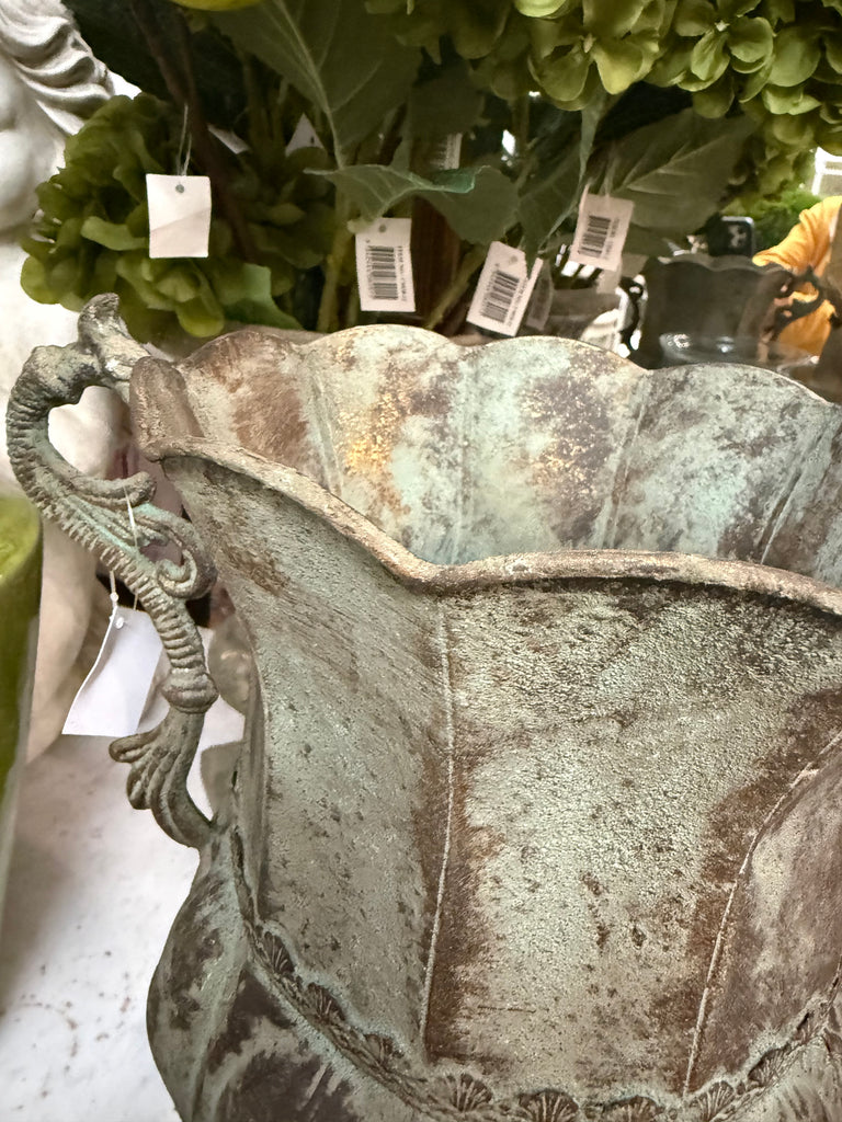 Antique Looking Metal Vase/ Urn