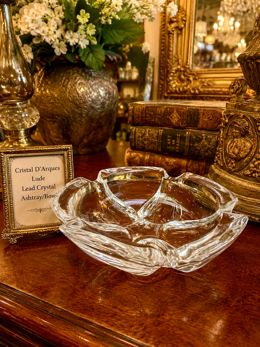 Vintage Cristal D’Arques Lude Lead Crystal Ashtray/bowl