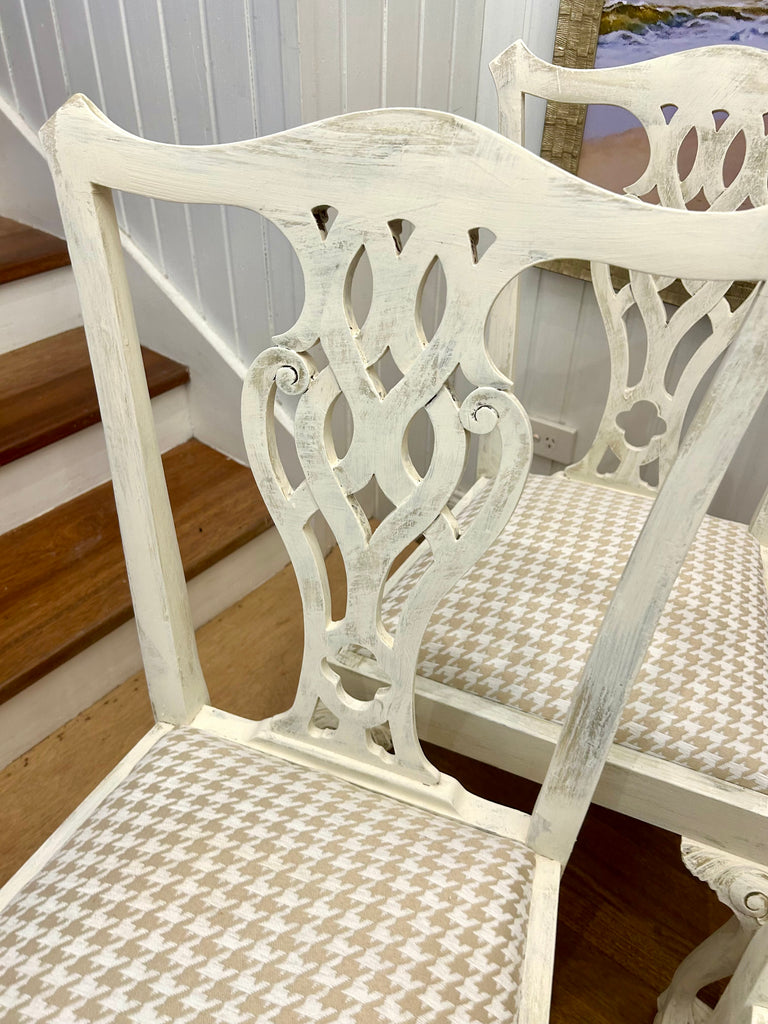 6 x Vintage Chippendale Dining Chairs