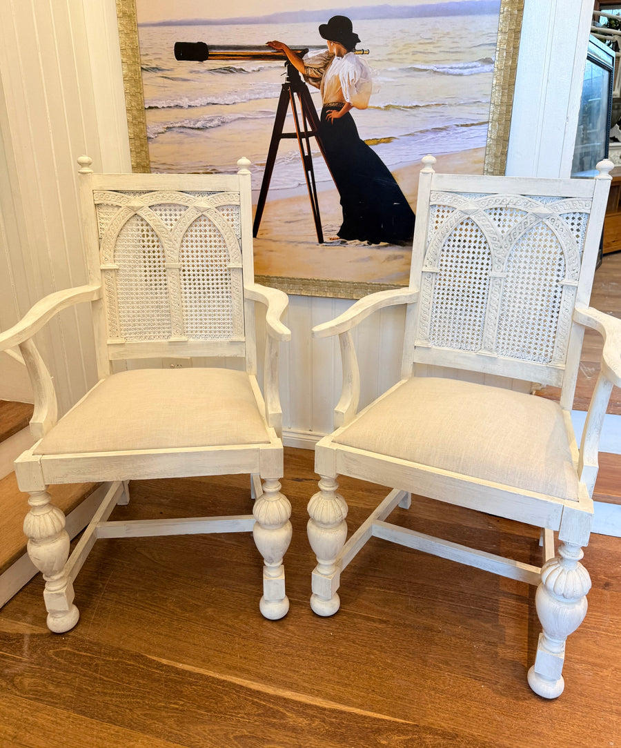 2 x Antique Provincial Style Armchairs