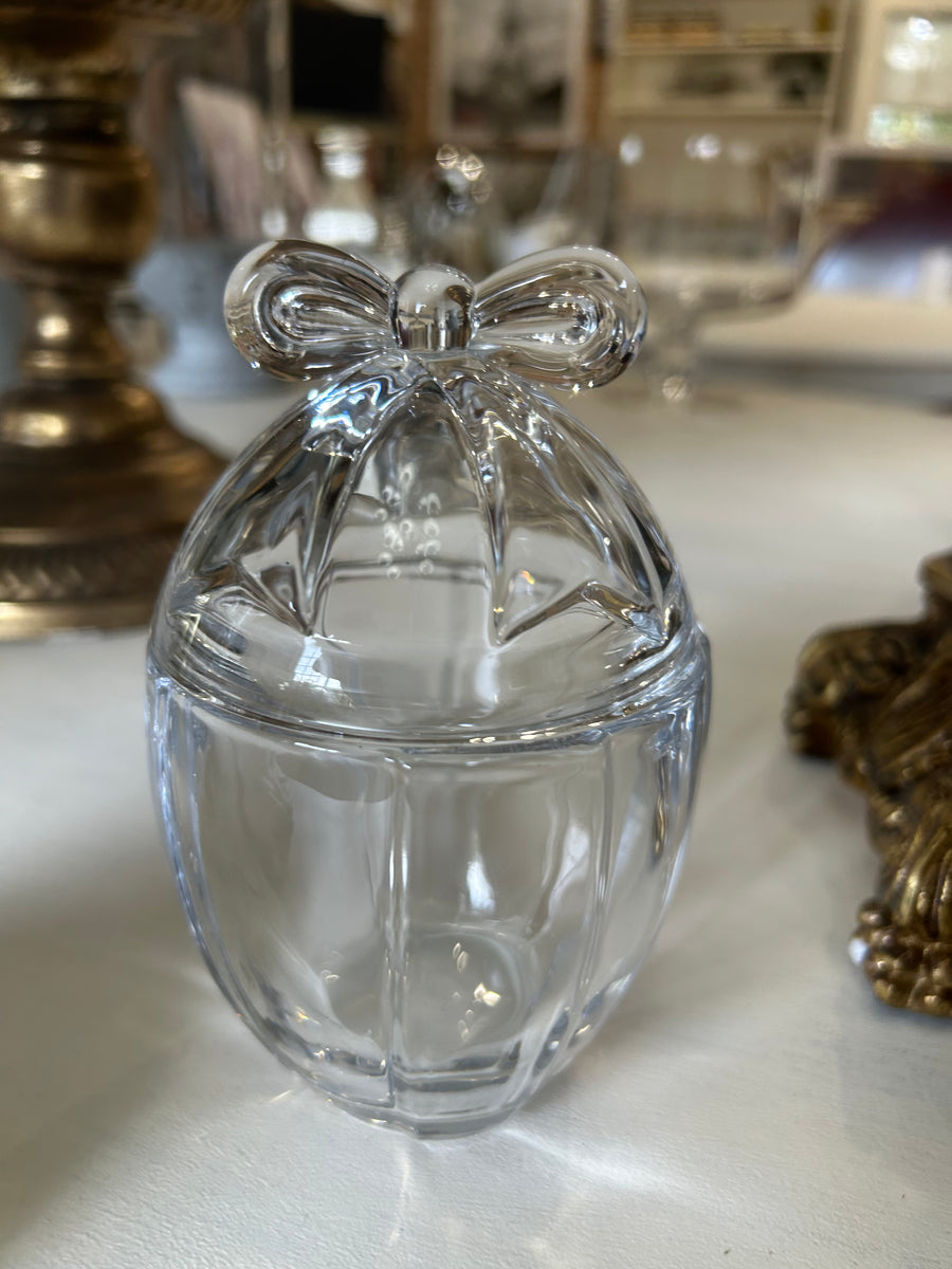 Vintage glass trinket keeper