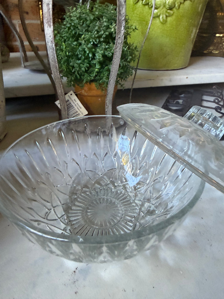 Vintage Cut Glass Candy Dish