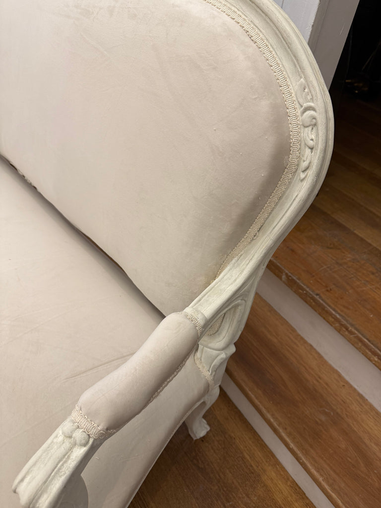 Reupholstered Vintage French Style Sofa Lounge