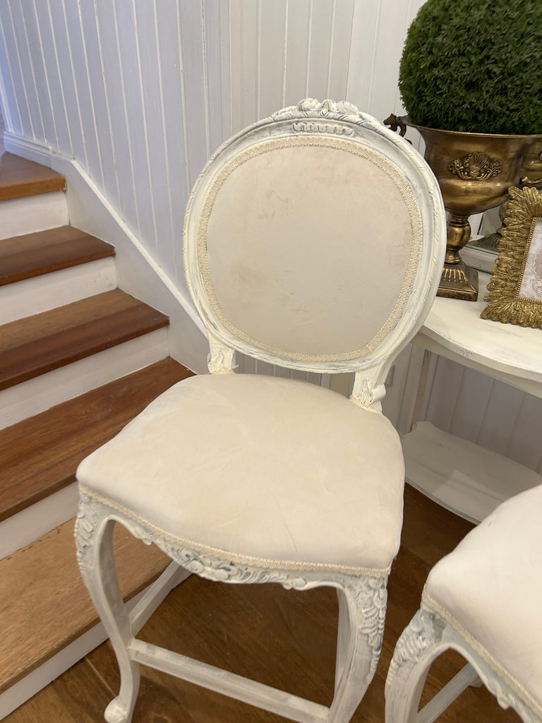 2 x French Provincial Barstools