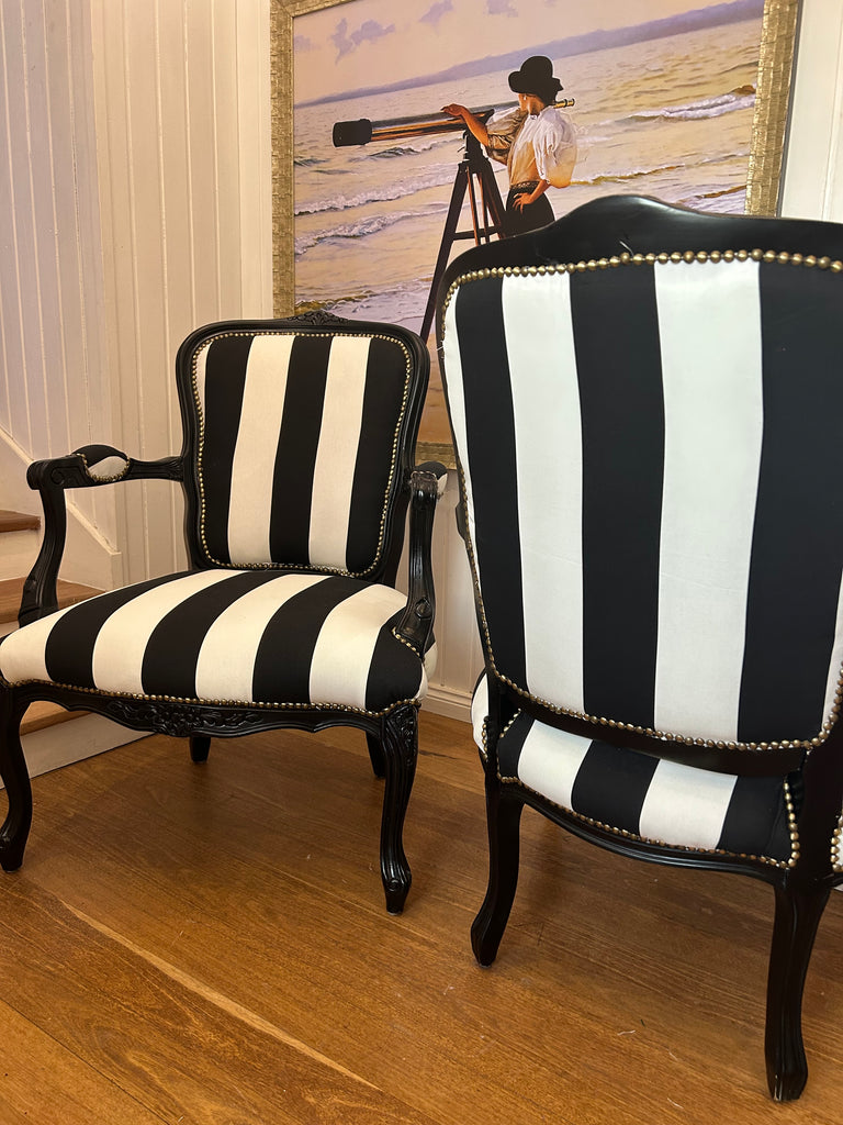 2 x Large French Style Armchairs