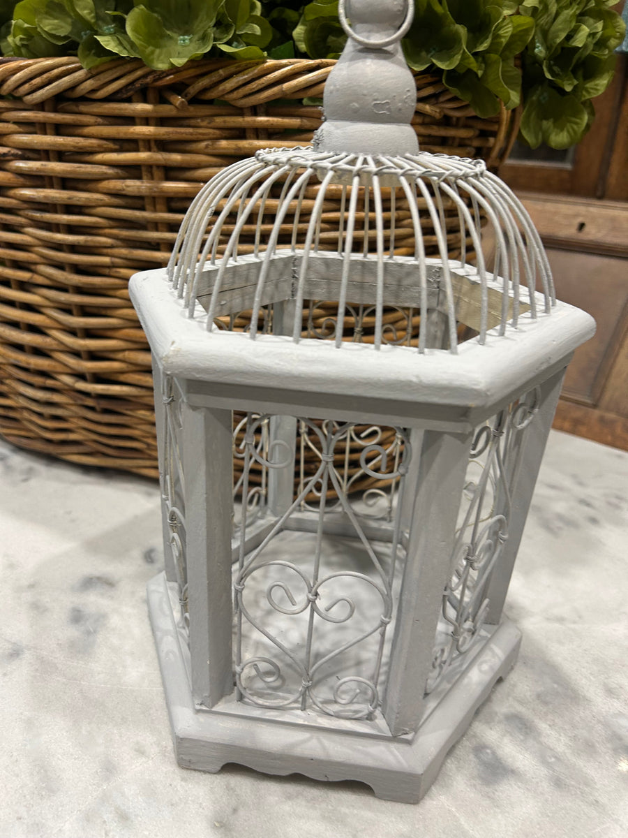 Small Wooden Ornamental Bird Cage