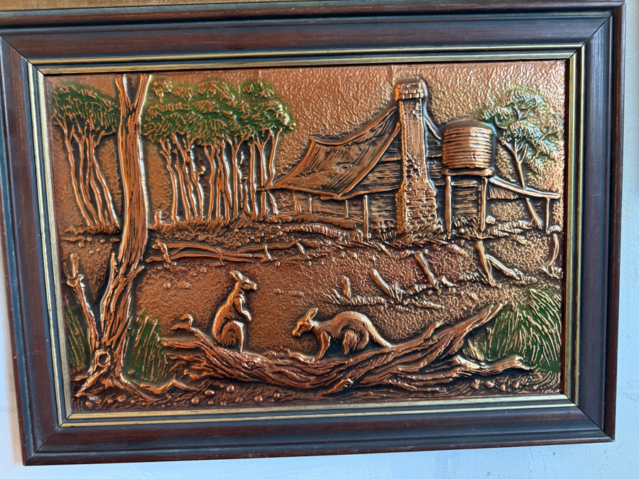 Framed Australian Copper Art