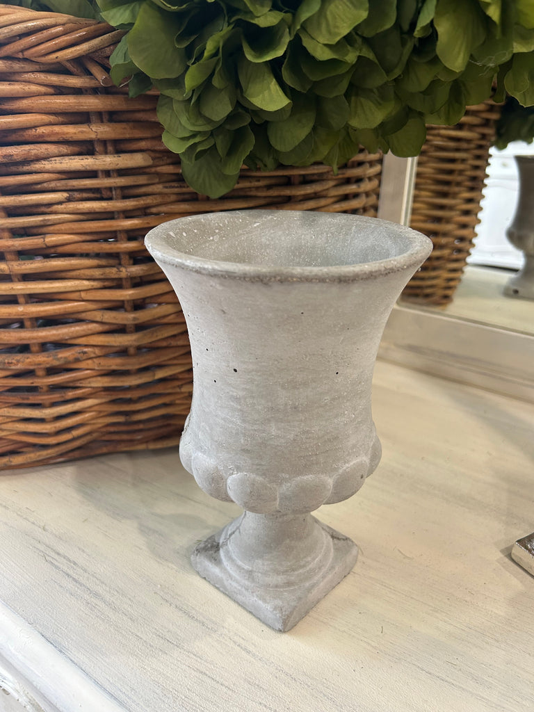 Small rustic Cement look urn