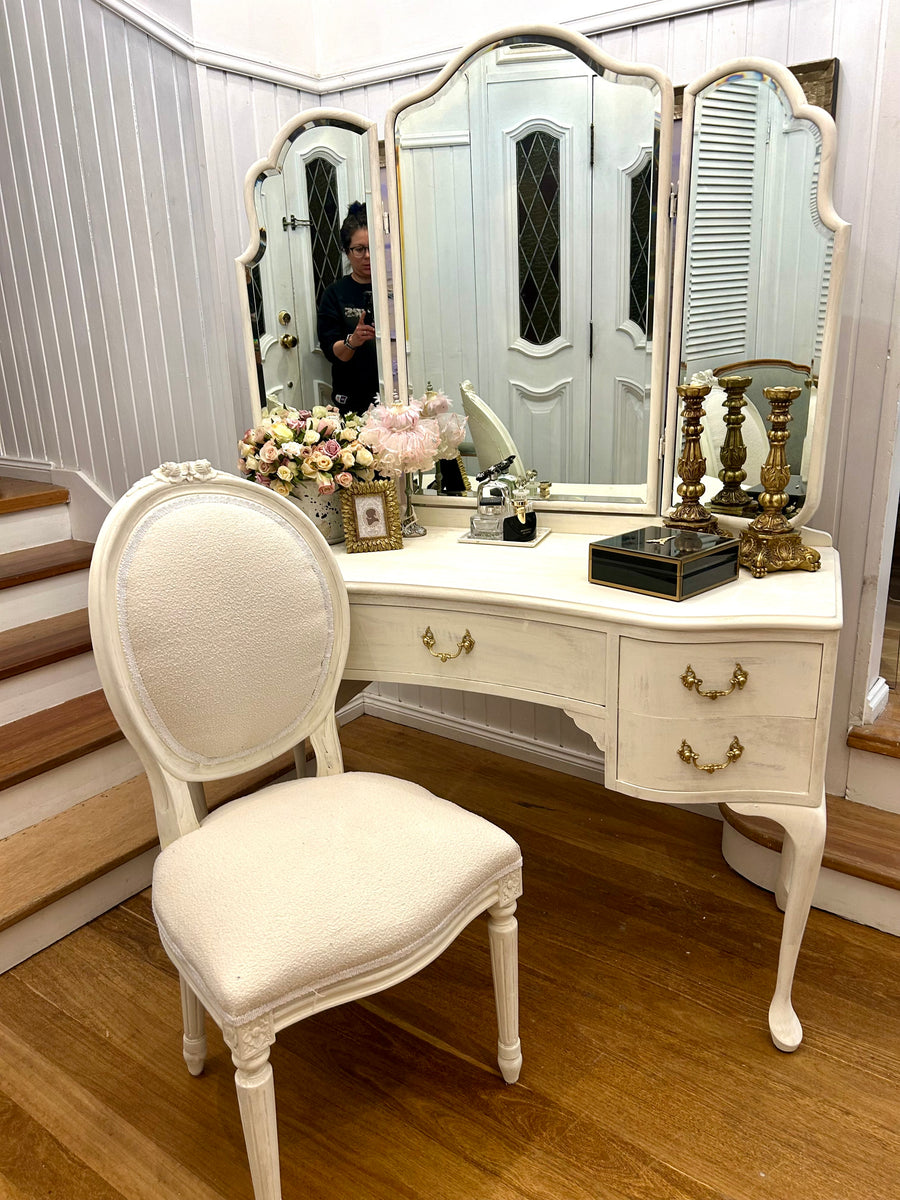 Vintage Dressing Table with Chair