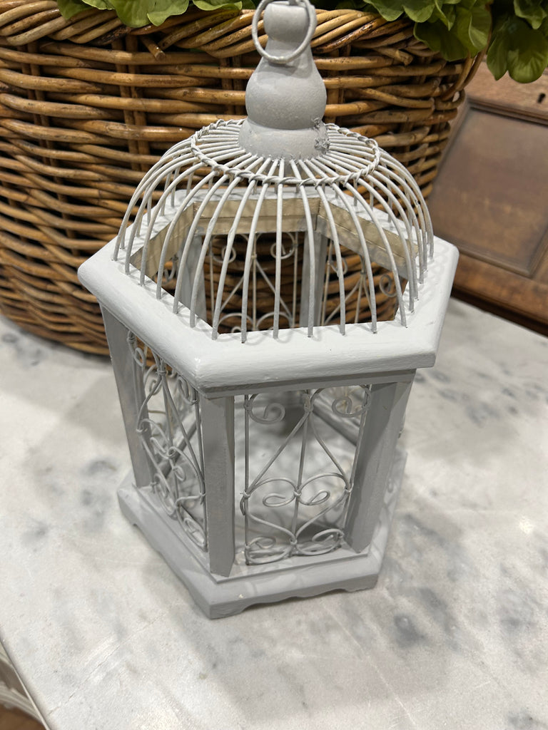 Small Wooden Ornamental Bird Cage